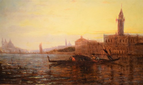 &quot;Sunset in Venice on the Lagoon&quot; P.G. Lepinay (1842-1885) - 